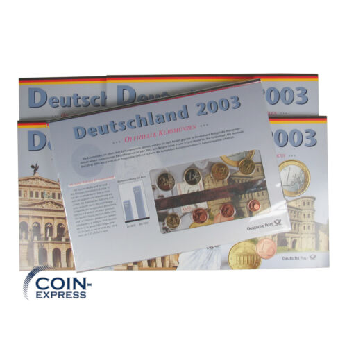 *** EURO KMS GERMANY 2003 Deutsche Post PP A D F G J polished plate all 5 - Picture 1 of 1