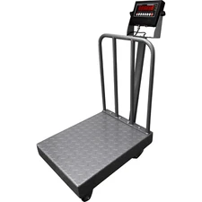 NTEP 18”x24” Diamond Plate Bench Scale with Wheels & Backrail 500 x 0.1 lb