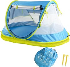 Poray Portable Baby Beach Tent with UPF 50 Sun Shelter,Mosquito Net and Gray