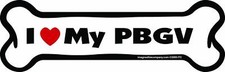 Imagine This Bone Car Magnet, I Love My PBGV, 2-Inch by 7-Inch