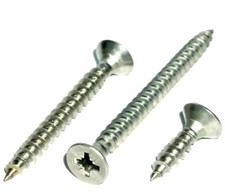 4mm 4.5mm 5mm 6mm A2 Stainless Steel Pozi Countersunk Chipboard / Wood Screws