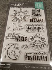 You Shine Hero Arts PolyClear 4"x6" Themed Stamp Set 11 Pc. Set New in Pkg