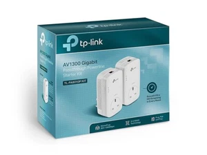 Tp-Link TL-PA8010P KIT Av1300 Kit d'adaptateur de ligne électrique Gb 1-Port Passons à travers Ac