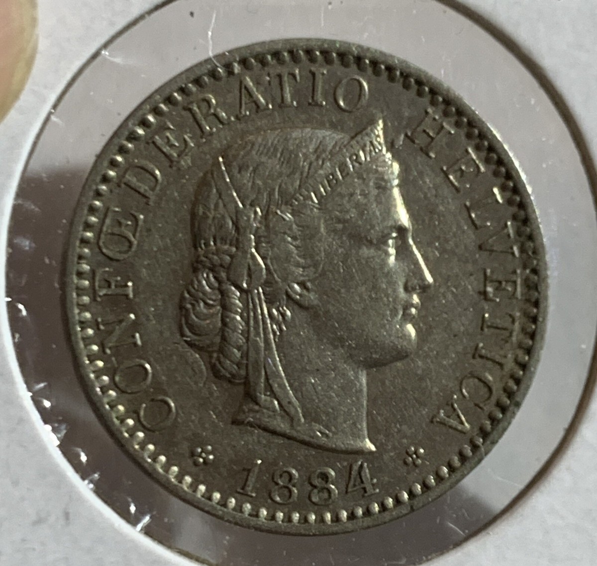 1884 B SWITZERLAND 20 RAPPEN KM29 AU | eBay