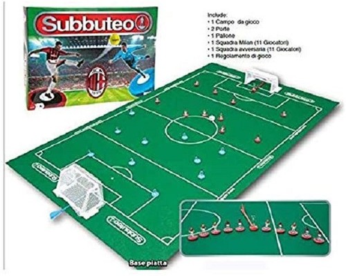 Subbuteo Playset Milan, Tappeto Gioco, 2 Porte, Pallone di Giochi Preziosi BBT07