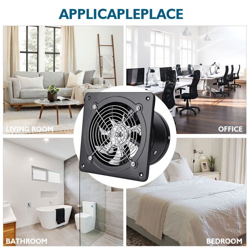4/6/8/12" Exhaust Fan Ventilation Extractor Fan Wall Mounted Square Blower Fan - Picture 9 of 28