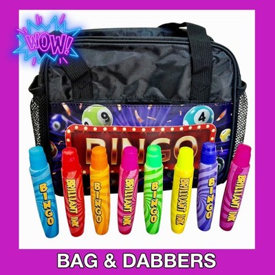Bingotupfer Bingotasche 8 Neon Tinte Bingo Marker für Bingo Tickets NeonLila Tasche