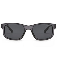 Prad 8011 Sunglasses Matte Gray Frame Gray Lenses 55-22-135mm UV