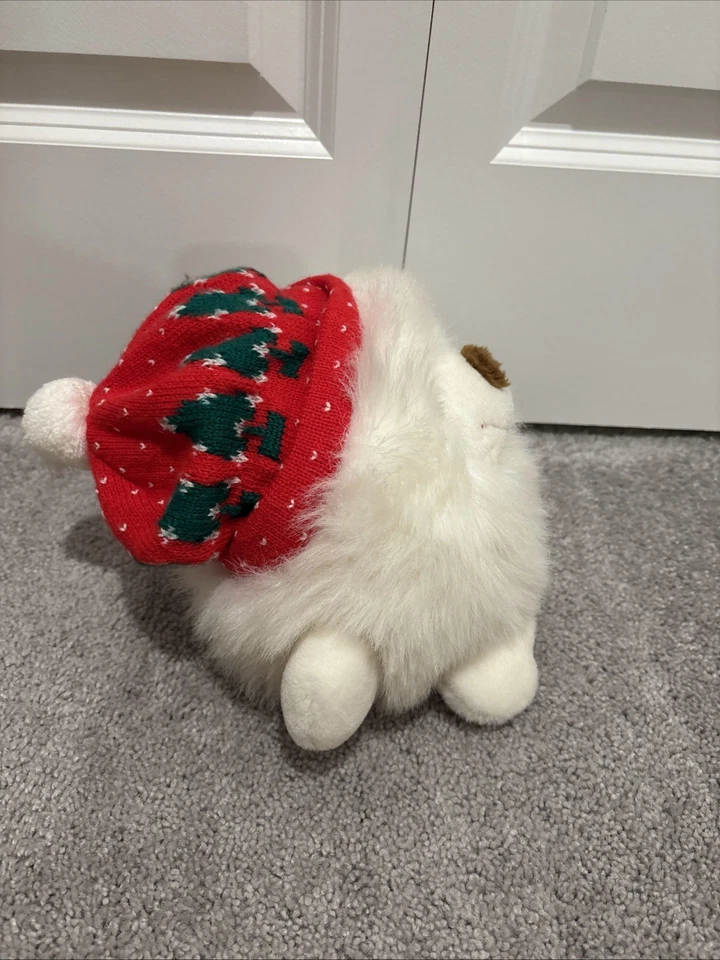Vintage Sno-Ball 10” Moostletoe Snowball Plush Christmas Stuffed Animal Toy - Image 2 of 3