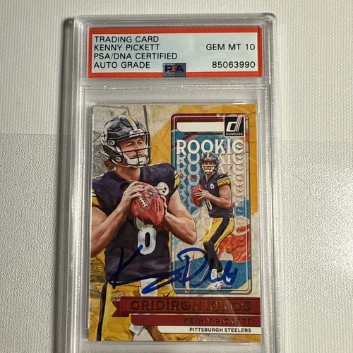 2022 DONRUSS OPTIC KENNY PICKETT ROOKIE ON CARD AUTO #RGK-1 PSA 10