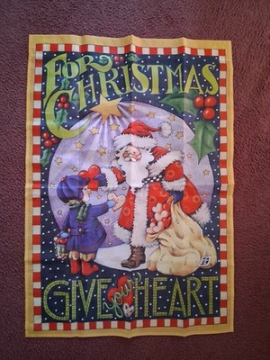 Mary Engelbreit 'For Christmas Give your Heart' Outdoor / Garden Flag