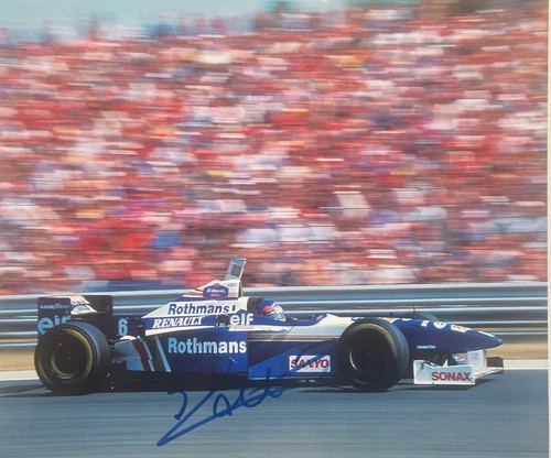***  JACQUES VILLENEUVE  -  WILLIAMS/RENAULT  -  SIGNED  -  F1  ***  10x8 photo