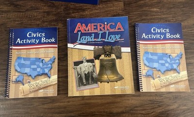 A Beka Book History Series 3rd Ed America Land I Love & Civics Study Guides