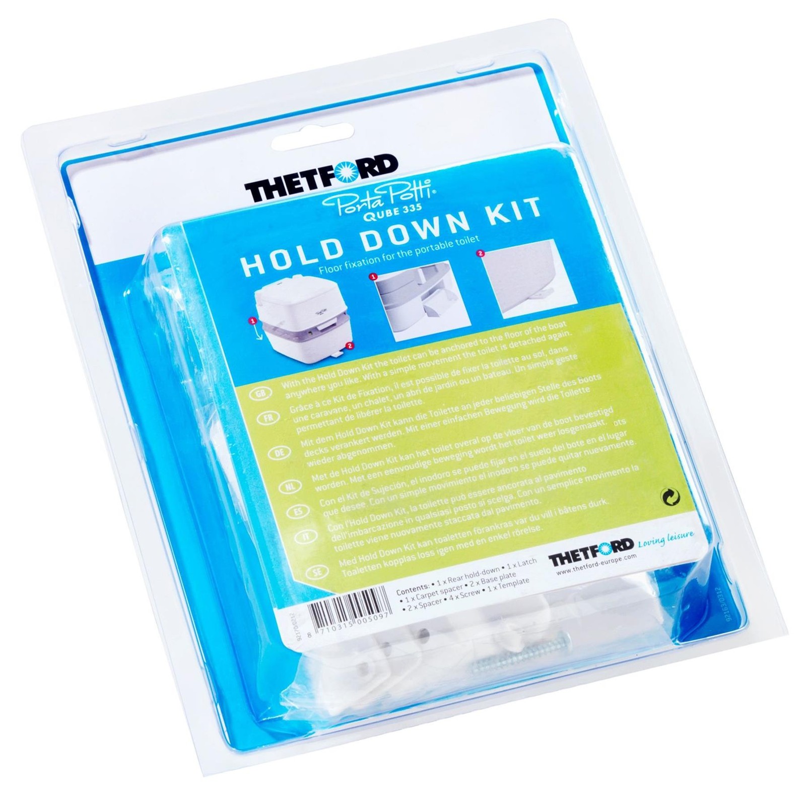 PORTA POTTI QUBE 165 THETFORD PORTAPOTTI QUBE 365 HOLD DOWN KIT FLOOR PLATE