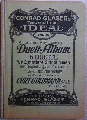 Conrad GLASER's Taschenalbum IDEAL Band 49. Curt Goldmann - Op. 3388. Duett