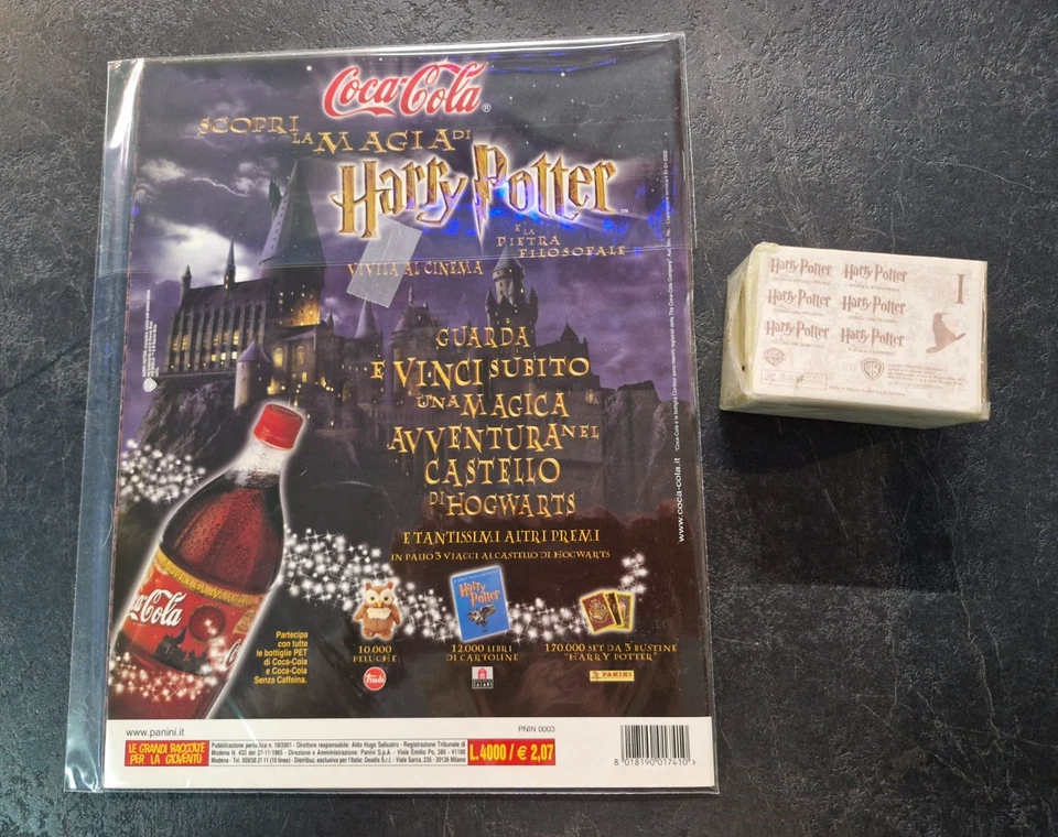 ALBUM FIGURINE PANINI HARRY POTTER E LA PIETRA FILOSOFALE + SET COMPLETO 216 FIG - Immagine 2 di 2