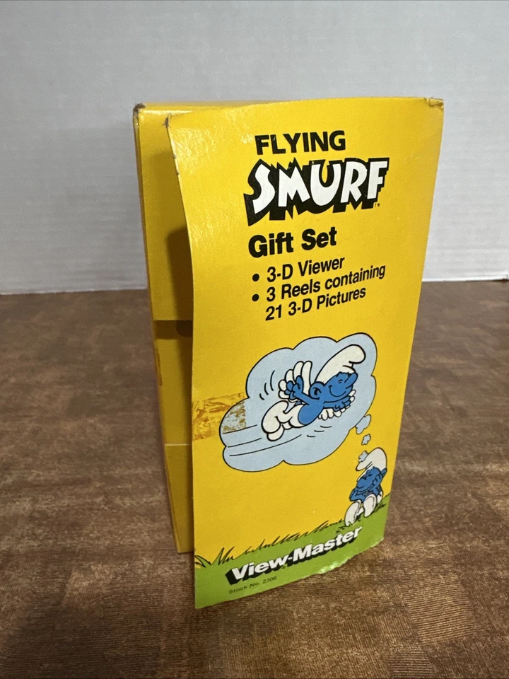 New 1982 View-Master Flying Smurf Gift Set Vintage 3D Viewer Toy READ - Image 2 of 4