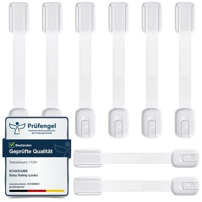DEN ECHOCUBE ECHOCUBE 8 Stück Kindersicherung für Schrank, Verstellbare Baby S