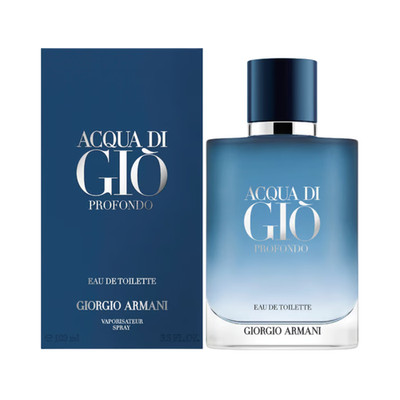 Acqua Di Gio Profondo by Giorgio Armani 3.3 / 3.4 oz EDT for Men New in Box
