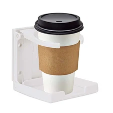 Universal Marine, Boat, RV, Car, Folding Cup Holder Drink Holders #White