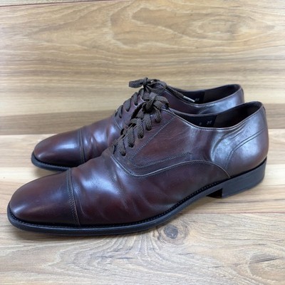 Salvatore Ferragamo Brown Leather Cap-Toe Derby Shoes Salvatore Ferragamo Studio Men main image 4