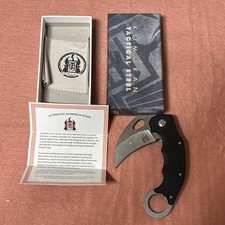 Komoran Liner Folding Knife 2.63" Stainless Steel Karambit Blade G10 Handle