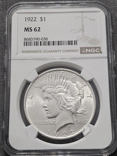 1922 Peace Silver Dollar NGC MS62