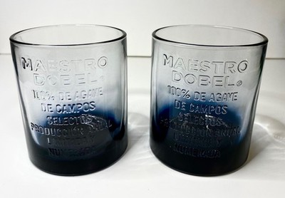 MAESTRO DOBEL Tequila Glasses - Pair of 2 Limited Edition Embossed Collectors