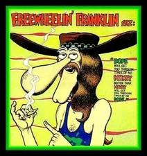 4.25" Fabulous Furry Freak Brothers vinyl sticker. "Franklin Sez" comics decal.