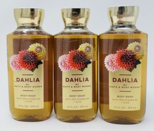 DAHLIA BATH BODY WORKS SHOWER GEL WASH SHOWER GEL ALOE VITAMIN E 10oz LOT OF 3