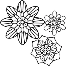 3pc Metal Flowers Wall Decor, Rustic Floral Wall Art, Black