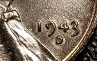 1943 D Mint ,D, Error Lincoln Steel Wheat Penny