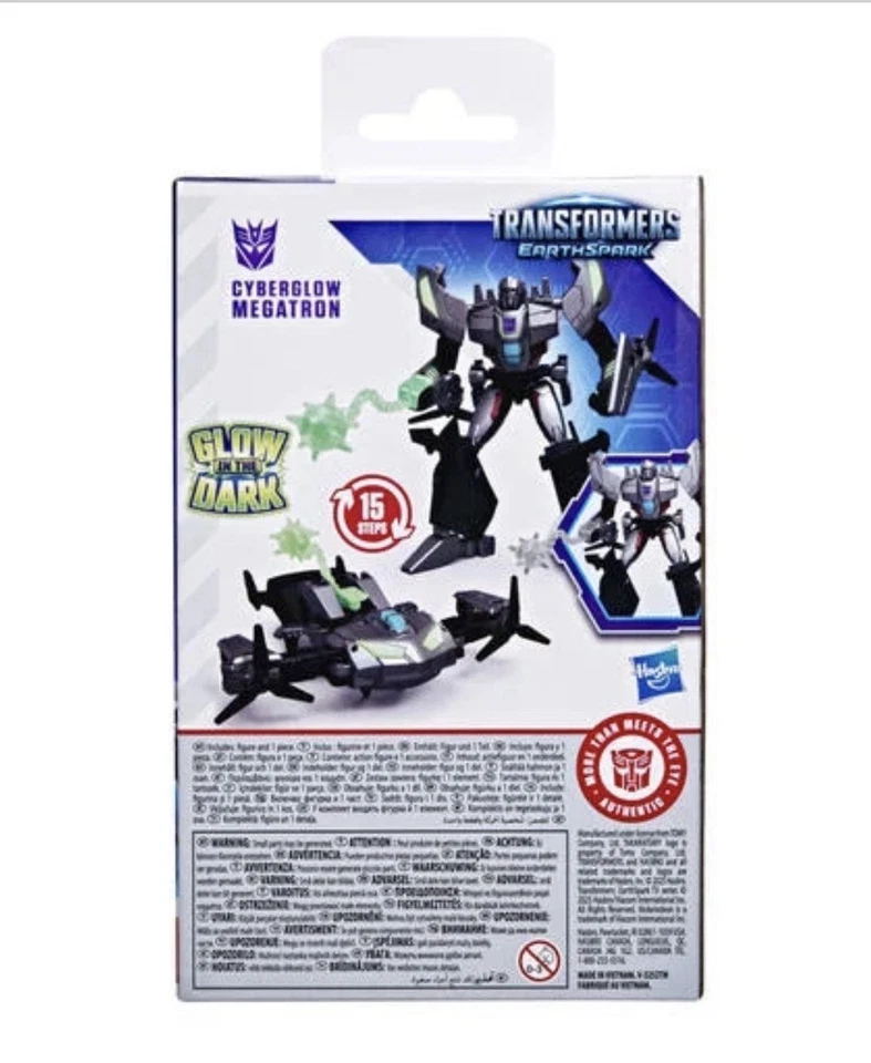 Transformers Earthspark: Hasbro 2025 Glow In The Dark CYBERGLOW MEGATRON 6+ New! - Image 2 of 4