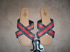 NEW, LADIES SOLE MATES CRISSCROSS SANDALS, SIZE 9