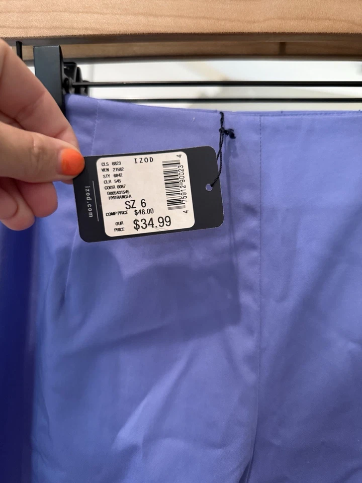 Новые женские штаны-капри Izod Golf размер 6 с педалями впитывающие контроль солнца эластичные - Изображение 2 из 3