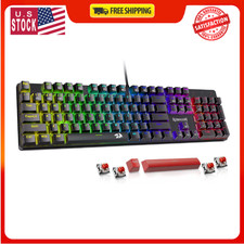 Redragon Mechanical Gaming Keyboard Wired, 11 Programmable Backlit Modes, Hot-Sw