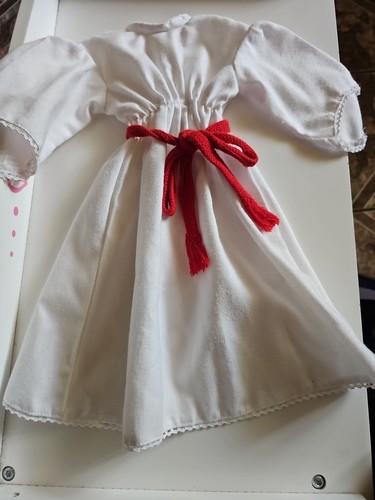 18” Pleasant Company American Girl Doll Outfit Kirsten Saint Lucia White Dress - Picture 3 of 16