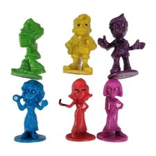 CLUE JR. Boardgame Figures Replacement Player Pieces Lot of 6 Hasboro Vtg 1989