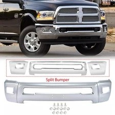 Chrome Steel Front Bumper Face Bar For 2011-2018 Ram 2500 3500 w/Fog Light Holes