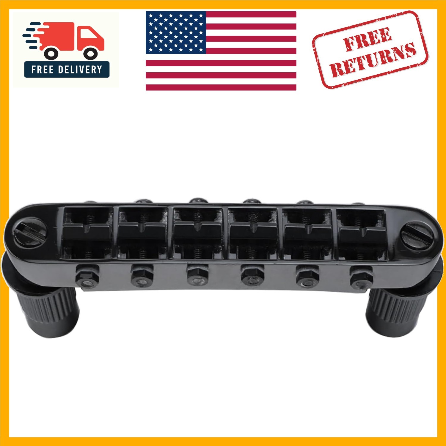 Exclusive Black Tune-O-Matic Guitar Bridge for Les Paul - Upgrade Your Tone