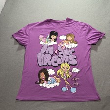 Bratz T Shirt Women's XL Graphic Print Cartoon In Your Dreams Lounge Purple Tee