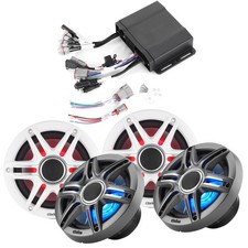 Clarion CMM-30BB Hideaway Marine Source Unit with 2 CMSP-651RGB-SWG 6.5-inc...