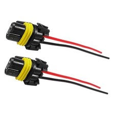 2 PCS Wiring Harness Headlight Socket, 9005 9006 9012 HB3 HB4 Nylon Female