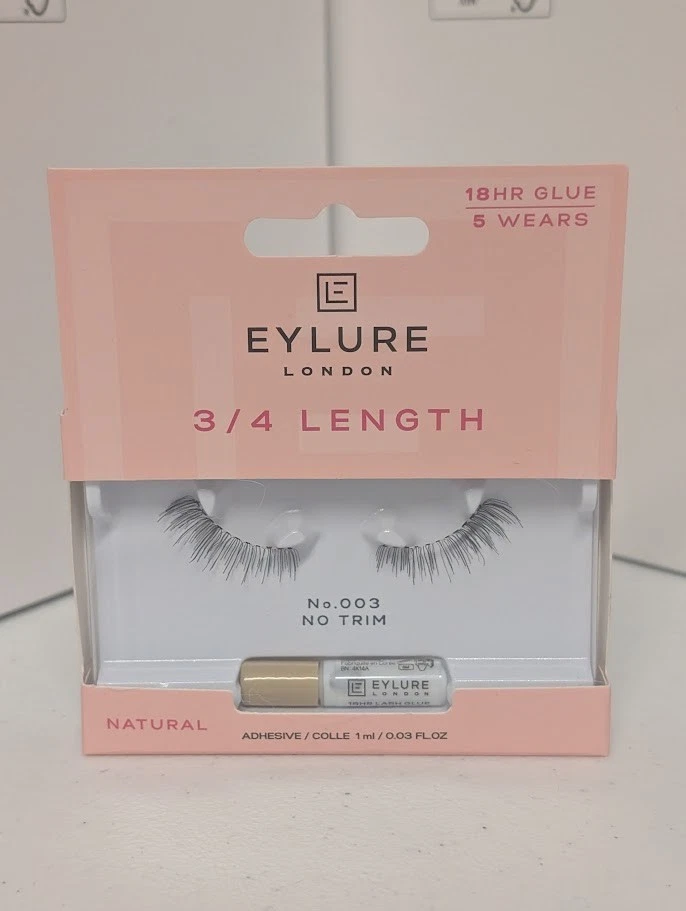 Eylure London 3/4 Length Lashes 003 No Trim reuseable - 18 Hour Hold