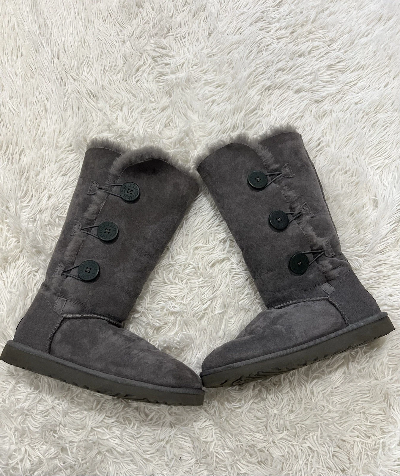 Bottoni tripletta UGG Bailey Grigio Taglia 8 Donna