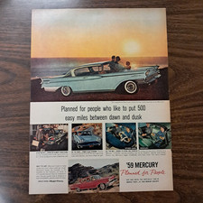 1959 Mercury Park Lane Cruiser Large Full Page Color Ad
