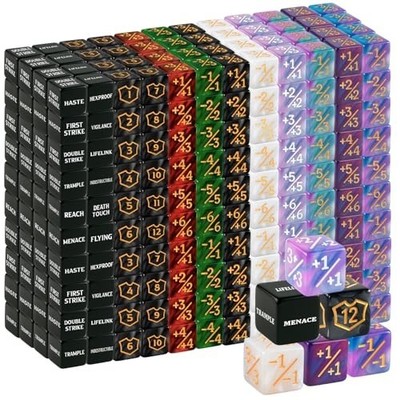 500 MTG Counter Tokens - 500 Life Counters, Dice & Buff Tokens for Card  Games
