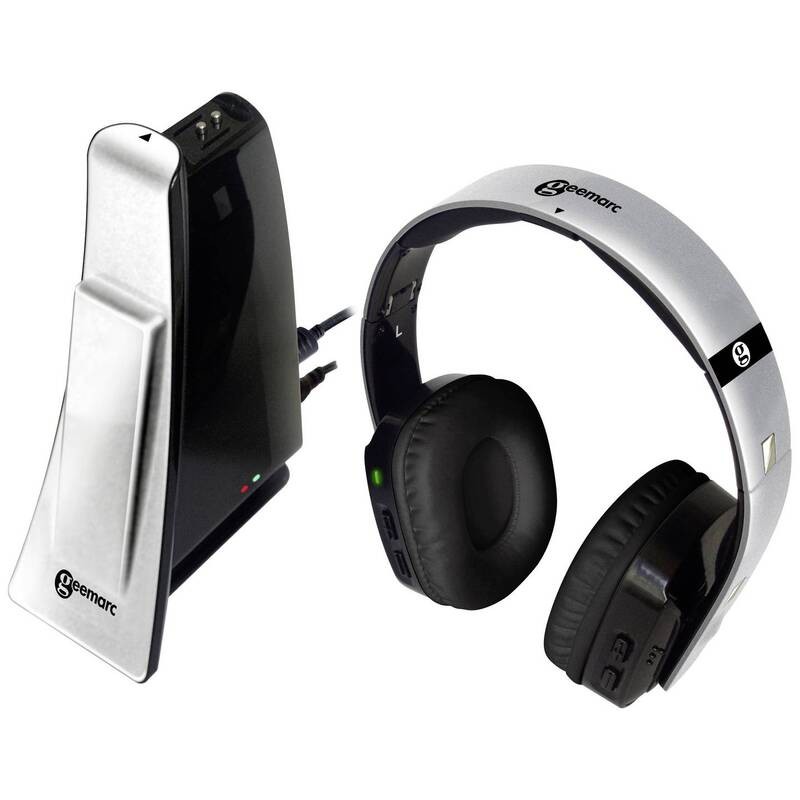 Geemarc CL7400 OPTI Funk TV Kopfhörer Over Ear Headset Silber - DEFEKT