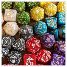DND 7pcs Dice Set (Choose Colour) Dragon Polyhedral Die Dragonmark TTRPG Gift