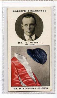 (Jl979-100) Ogdens, Steplechase Sneaker & Owners Colours, Mr Bennet, 1927 #6